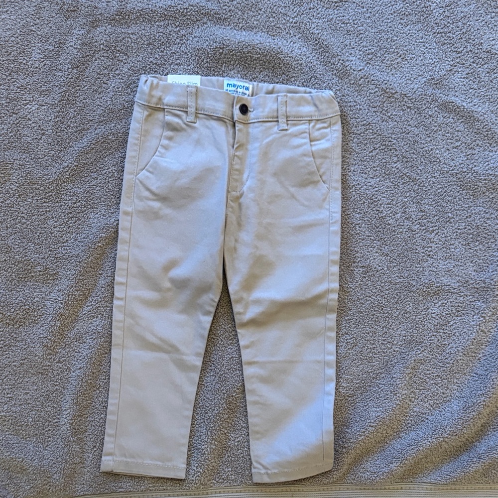 Mayoral Kids Tan Casual Chino Trousers